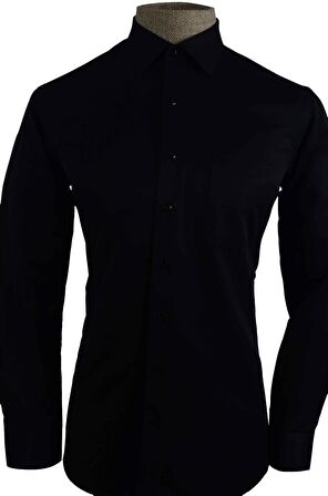 Standart Yaka Düz Gömlek Regular