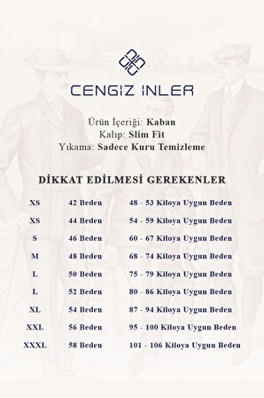 Cengiz İnler Ceket Yaka Çift Düğme Erkek Kaban