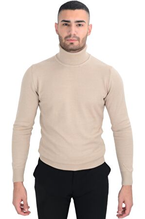 Cengiz İnler Tam Balıkçı Düz Slim Erkek Triko