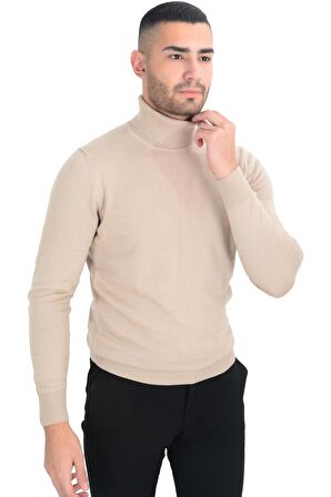 Cengiz İnler Tam Balıkçı Düz Slim Erkek Triko