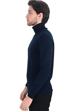 Cengiz İnler Tam Balıkçı Düz Slim Erkek Triko