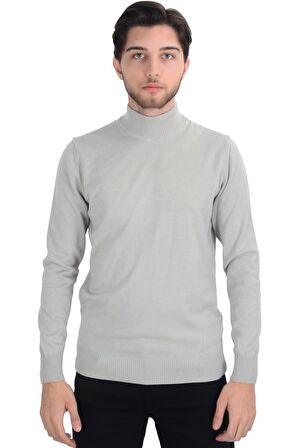 Cengiz İnler Yarım Balıkçı Düz Slim Erkek Triko