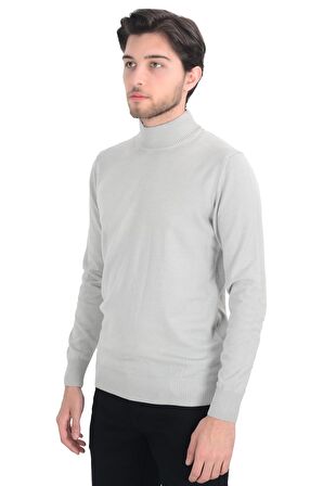 Cengiz İnler Yarım Balıkçı Düz Slim Erkek Triko