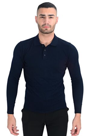 Cengiz İnler Polo Yaka Basic Erkek Triko Kazak
