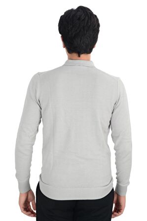 Cengiz İnler Polo Yaka Basic Erkek Triko Kazak
