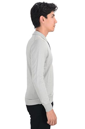 Cengiz İnler Polo Yaka Basic Erkek Triko Kazak