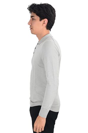 Cengiz İnler Polo Yaka Basic Erkek Triko Kazak