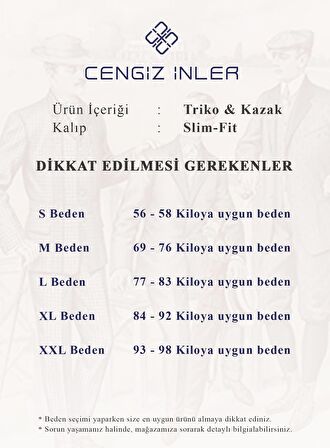 Cengiz İnler Polo Yaka Basic Erkek Triko Kazak