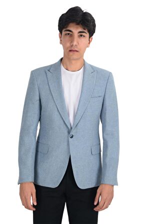 Cengiz İnler Kırlangıç Yaka Yün Karışımı Slim Erkek Ceket