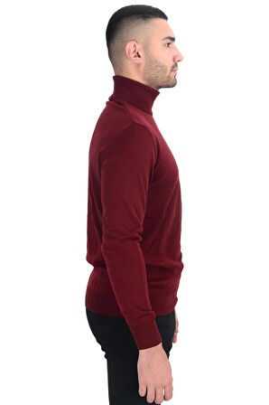 Cengiz İnler Tam Balıkçı Yaka Yünlü Erkek Triko Kazak