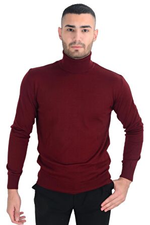Cengiz İnler Tam Balıkçı Yaka Yünlü Erkek Triko Kazak