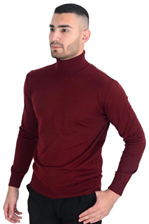 Cengiz İnler Tam Balıkçı Yaka Yünlü Erkek Triko Kazak