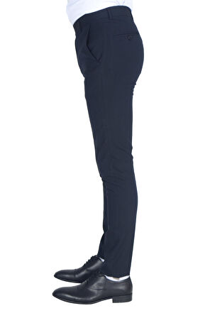 Cengiz İnler Düz Kumaş Erkek Slim Fit Pantolon