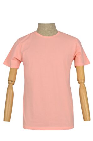 Sıfır Yaka Düz Slim T-Shirt