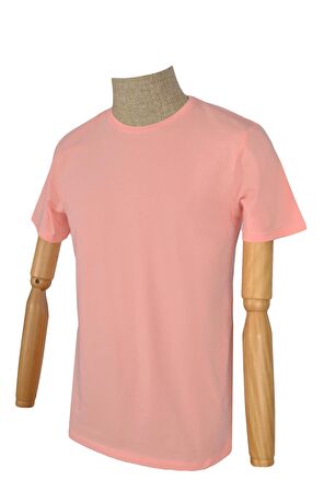 Sıfır Yaka Düz Slim T-Shirt