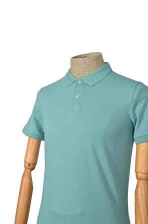 Polo Yaka Düz T-shirt Slim