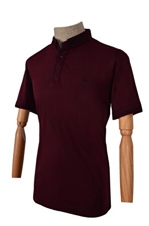 Sıfır Yaka Düz Slim T-Shirt