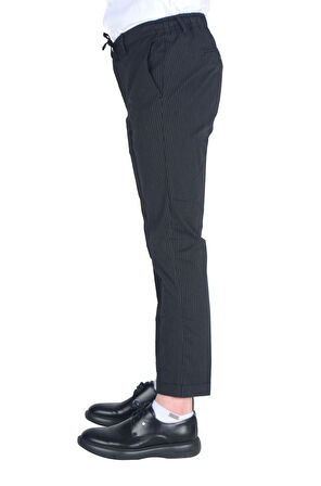Cengiz İnler Slimfit Erkek Çizgili Gofre Pantolon