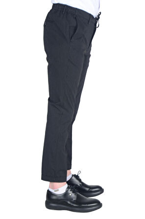 Cengiz İnler Slimfit Erkek Çizgili Gofre Pantolon