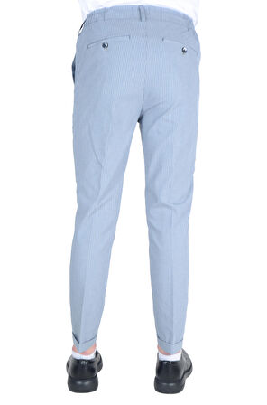 Cengiz İnler Slimfit Erkek Çizgili Gofre Pantolon