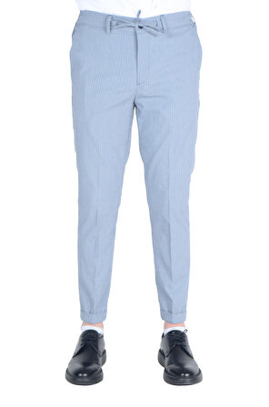 Cengiz İnler Slimfit Erkek Çizgili Gofre Pantolon