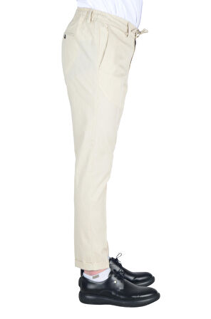 Cengiz İnler Slimfit Erkek Çizgili Gofre Pantolon