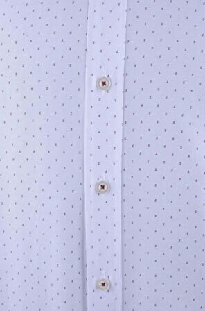 Cengiz İnler Küçük Puantiye Desenli Slim Fit Erkek Gömlek