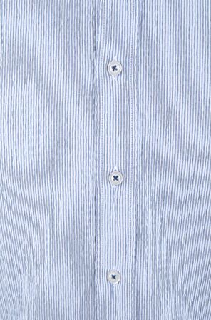 Slim Fit Çizgili Gofre Erkek Gömlek