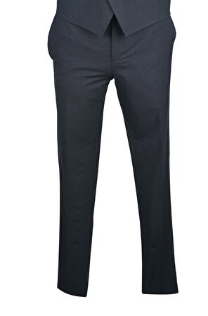 Cengiz İnler Kırlangıç Yaka Slim Fit Yelekli Erkek Takım Elbise