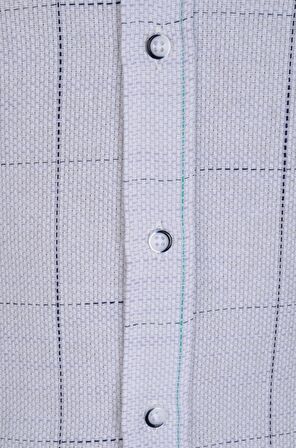 Cengiz İnler Düğmeli Yaka Ekoseli Silimfit Erkek Gömlek