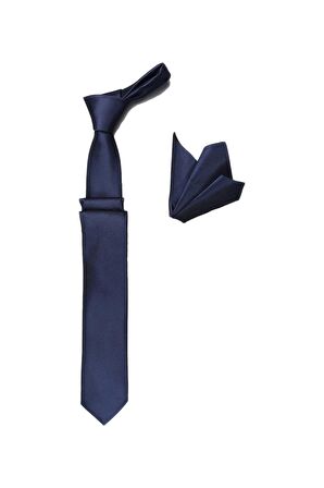 Cengiz İnler Armürlü Mendilli Mikrofiber Erkek Kravat Aksesuar