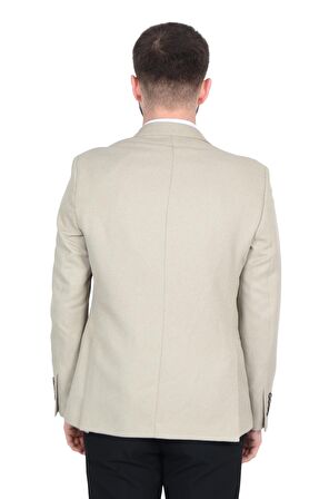 Cengiz İnler Nokta Desenli Kırlangıç Yaka Slim Erkek Ceket 