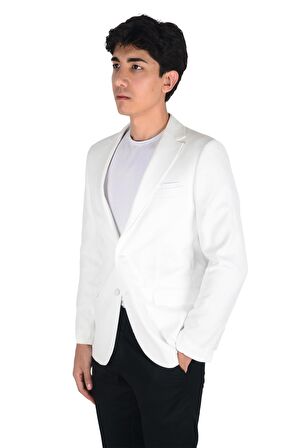 Cengiz İnler Armür Desen Slim Fit Erkek Ceket