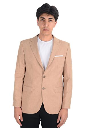 Cengiz İnler Armür Desen Slim Fit Erkek Ceket