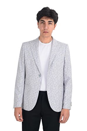 Cengiz İnler Kırçıllı Kumaş Slim Fit Erkek Ceket