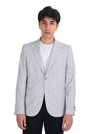 Cengiz İnler Kırçıllı Kumaş Slim Fit Erkek Ceket