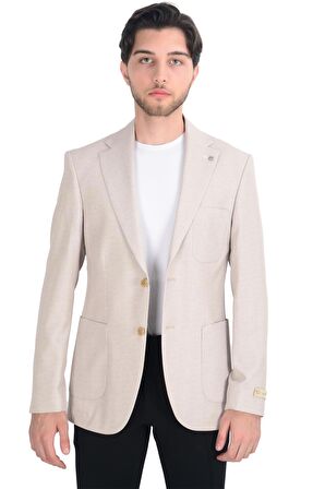 Cengiz İnler Kırçıllı Slim Fit Erkek Ceket