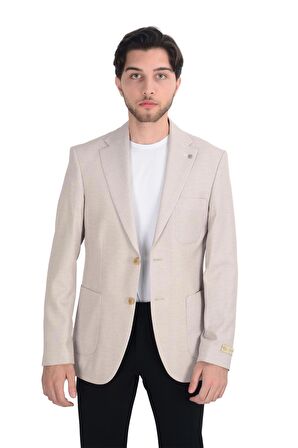 Cengiz İnler Kırçıllı Slim Fit Erkek Ceket