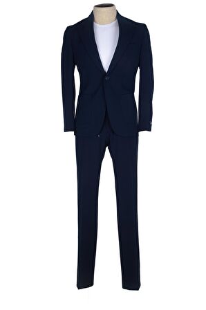 Cengiz İnler Kırlangıç Yaka Lycra Slim Fit Erkek Takım Elbise