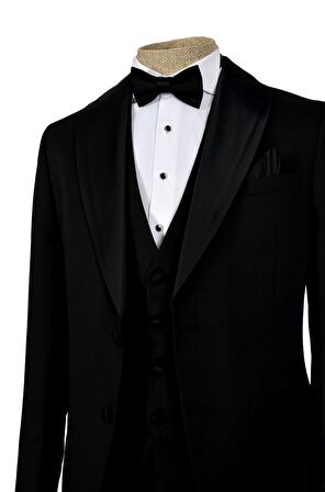 Armürlü Şal Yaka Çift Düğme Damatlık