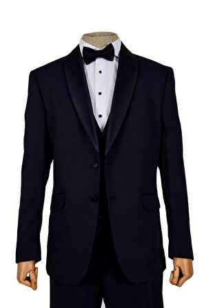 Armürlü Şal Yaka Çift Düğme Damatlık