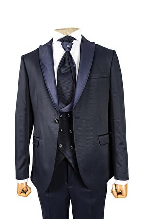 Armür Desen Kırlangıç Yaka Damatlık