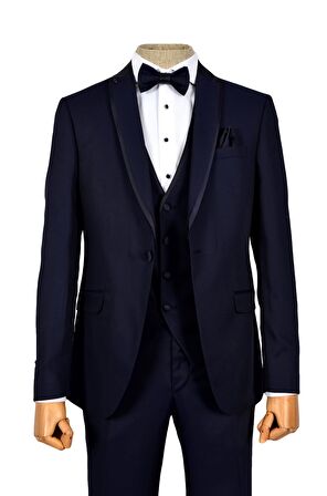 Cengiz İnler Pötikare Kırlangıç Yaka Tek Düğme Damatlık