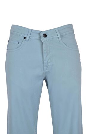 5 Cep Fermuarlı Düz Kanvas Pantolon Slim