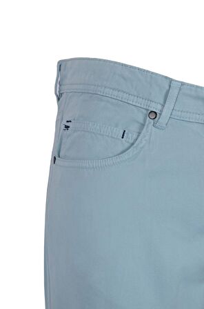 5 Cep Fermuarlı Düz Kanvas Pantolon Slim