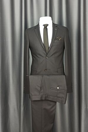 Cengiz İnler Armür Çift Düğme 8 Drop Yeleksiz Modern Fit Erkek Takım Elbise
