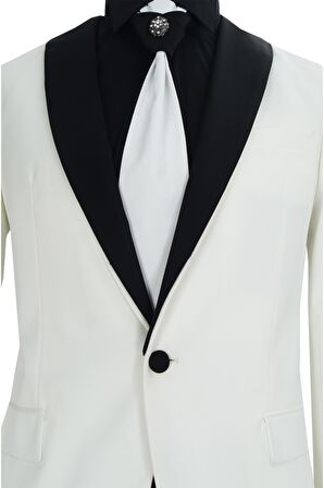 Düz Şal Yaka Tek Düğme Damatlık (CCS)