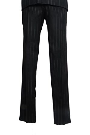 Cengiz İnler Kalın Çizgili Kruvaze Erkek Takım Elbise