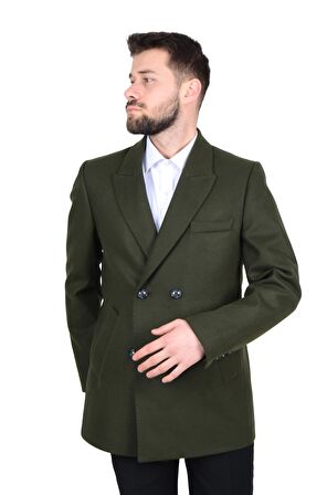 Cengiz İnler Kısa Kruvaze Erkek Kaşe Kaban