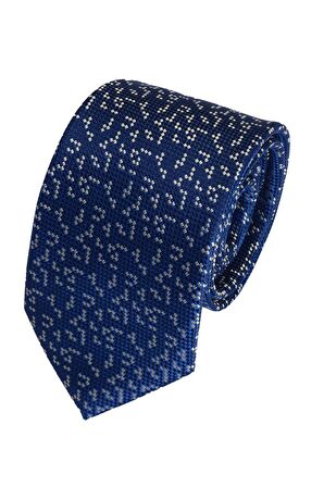 Cengiz İnler Nokta Desenli Mendilli Mikrofiber Erkek Kravat